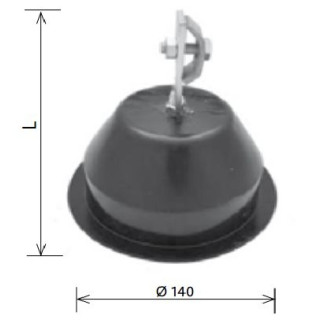 Hro.PV 21c plast/M8 kov držiak  PODPERA 20244