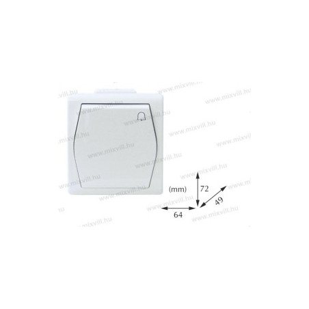 Alfa IP44 AV-N-101-CS Biela zvonkový 1005-00