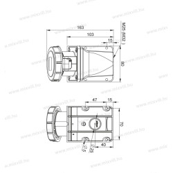 IRAV-325 32A IP 67 5.pol. zás. nástenná 406618V