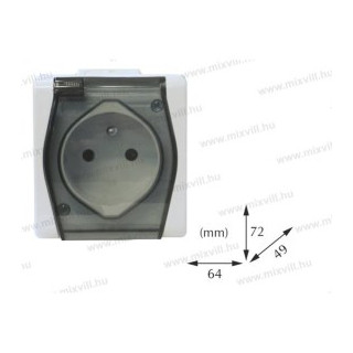 Alfa AV-2+F dymová zás. s ochr. kolíkom IP44  1021-01