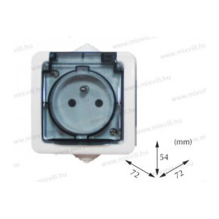 Alfa FKV 1zásuvka dym. IP54