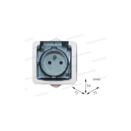 Alfa FKV 1zásuvka dym. IP54