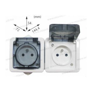 Alfa FKVF 2x2+F 2zásuvka dym. IP54