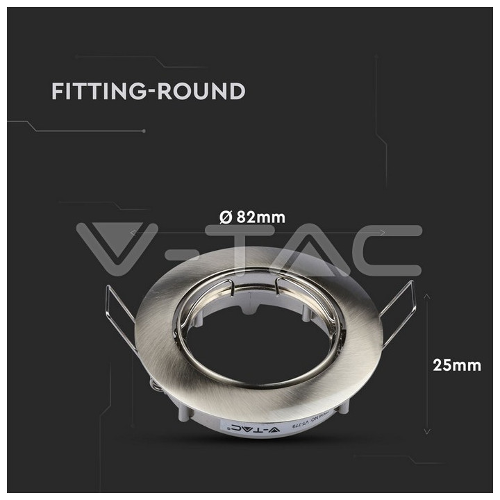 SKU3588 bodové svietidlo GU10, 74mm, chróm/satén,