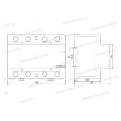 NM-IS 100-30 100A 6P 3NO modulárny stykač