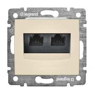 Va 774133 Zas. RJ45  FTP 2-výstupy Béž.Valena