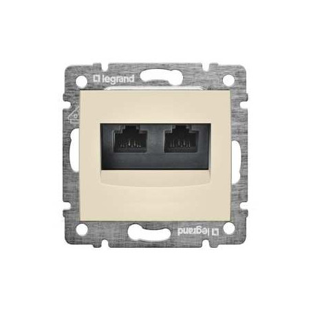 Va 774133 Zas. RJ45  FTP 2-výstupy Béž.Valena