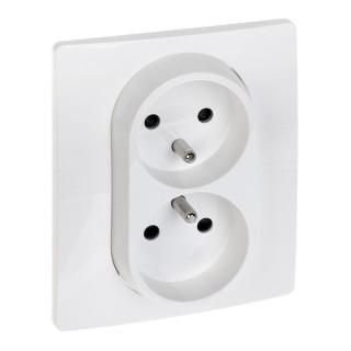 NIL 764533-ZÁS 2X2P+T 16A BIELA  Niloe