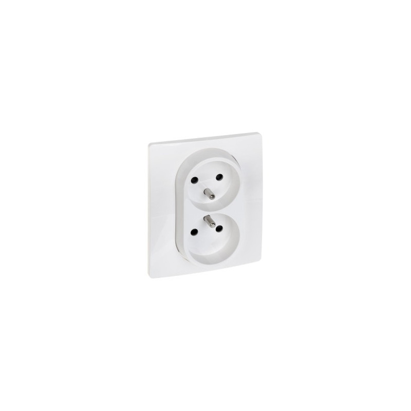 NIL 764533-ZÁS 2X2P+T 16A BIELA  Niloe