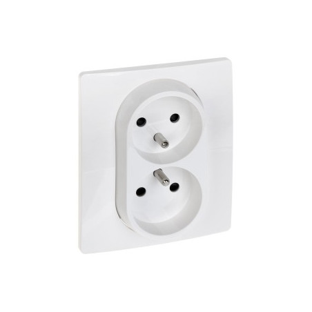 NIL 764533-ZÁS 2X2P+T 16A BIELA  Niloe
