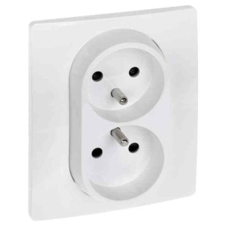 NIL 764533-ZÁS 2X2P+T 16A BIELA  Niloe