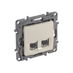 NIL 664876-ZÁS 2XRJ45, KAT.6, STP BÉŽOVÁ Niloe