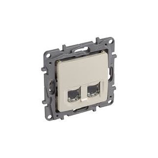 NIL 664876-ZÁS 2XRJ45, KAT.6, STP BÉŽOVÁ Niloe