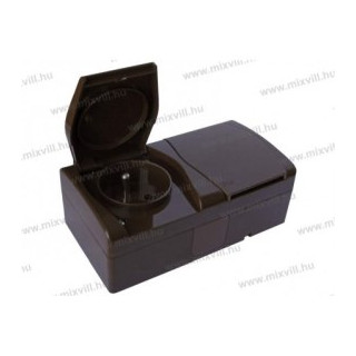 Alfa AV-2+F hnedá dvojzás. D.3212BRGG IP 44