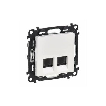 Val 753149 Zás.dát.2xRJ45 kat.6A STP biela Valena life