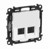 Val 753149 Zás.dát.2xRJ45 kat.6A STP biela Valena life
