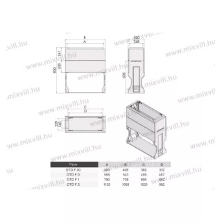 OT DIN1 790x874x342 rozv.stojanový so zemným dielom