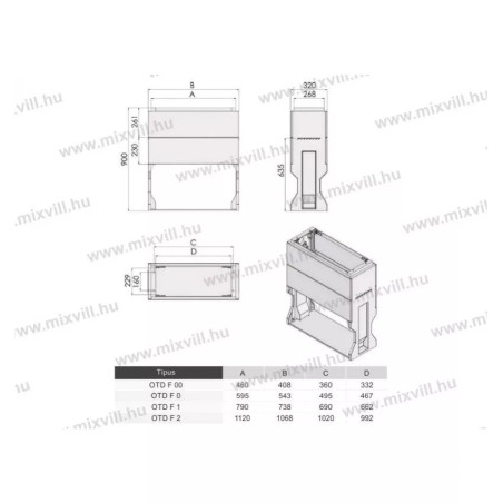 OT DIN1 790x874x342 rozv.stojanový so zemným dielom
