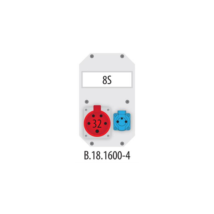B.18.1600-4 Rozvádzač 32/5,250V , 8S, IP65