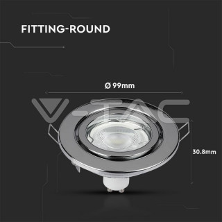 SKU3471 bodové svietidlo GU10, 74mm, leslklý chróm
