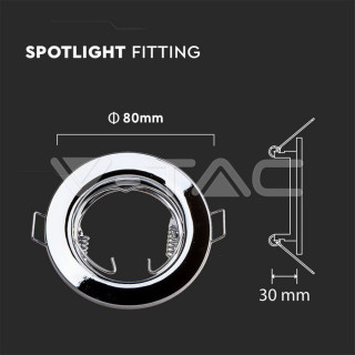 SKU3586 bodové svietidlo GU10, 74mm, lesklý chróm, 2ks/bal.