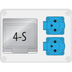 B.18.190-3 R-BOX 190, 2x230V, 4S IP44,