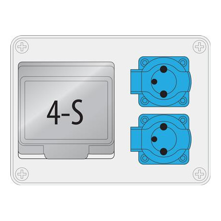 B.18.190-3 R-BOX 190, 2x230V, 4S IP44,