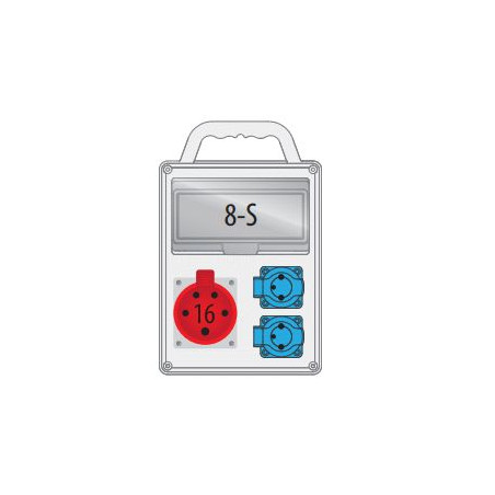 B.SLIM-8S-5 R-BOX SLIM 1x32/5, 2x250V