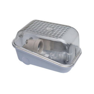 A1300-P SKOŚNA-7041S, E27, 60W,IP54, priesvitné sklo, biele sv.