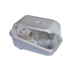 A1300-P SKOŚNA-7041S, E27, 60W,IP54, priesvitné sklo, biele sv.