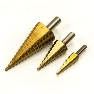 Vrták stupňovitý sada 3ks titan 20090