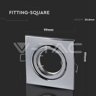 SKU3474 bodové svietidlo GU10, 74mm,  leslklý chróm