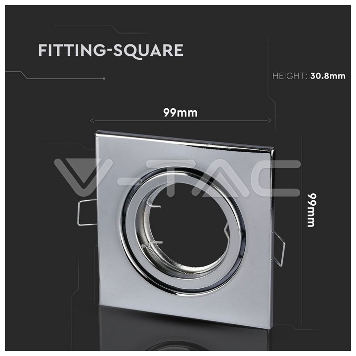 SKU3474 bodové svietidlo GU10, 74mm,  leslklý chróm