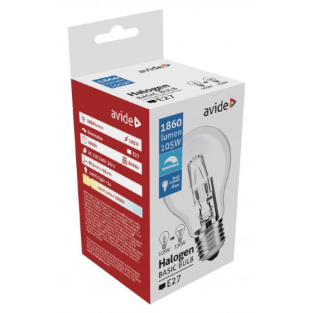 Avide E27 Halogén clasic 105W AHG27WW-105W