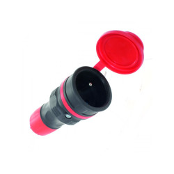 GN-54 zasuvka extrem červ. čierna  IP54