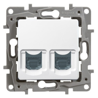 NIL 66C5SB2 ZÁS  2xRJ45, KAT.5, STP BIELA Niloe