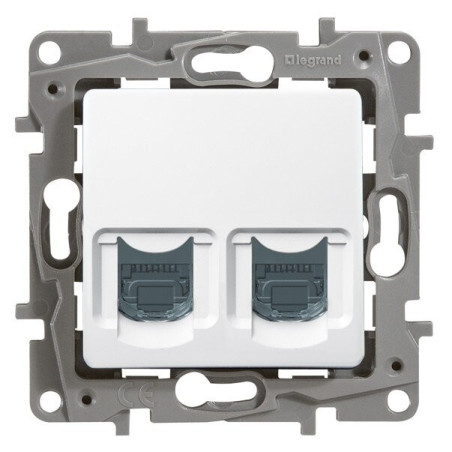 NIL 66C5SB2 ZÁS  2xRJ45, KAT.5, STP BIELA Niloe