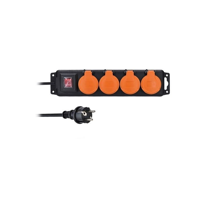 PP333 Predlž. 5m 4zás IP44