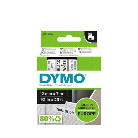 Páska DYMO Polyester D1 12mm x 7m - T/P čierna - biela