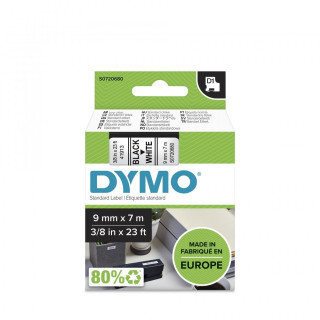 Páska DYMO Polyester D1 9mm x 7m - T čierna - biela