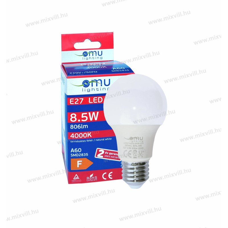 LB LED E27 8,5W A60 806lm 4000K 2 ročná záruka