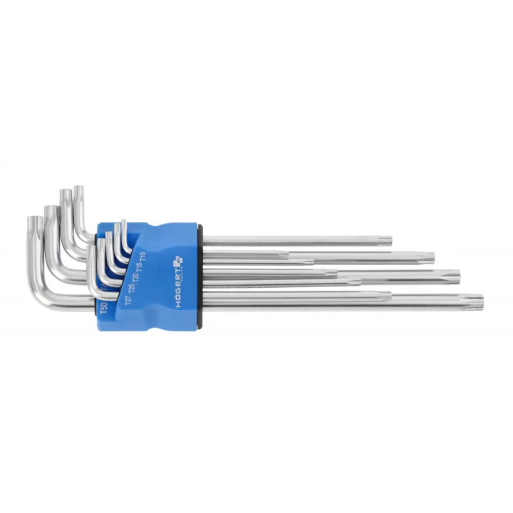HT1W831  S2 torx kľúče, 9 ks. extra dlhé