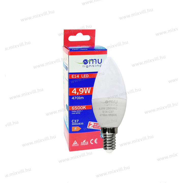 LB LED E14 sviečka  C37 4,9W 470lm 6500K  LBE14C374.94706500