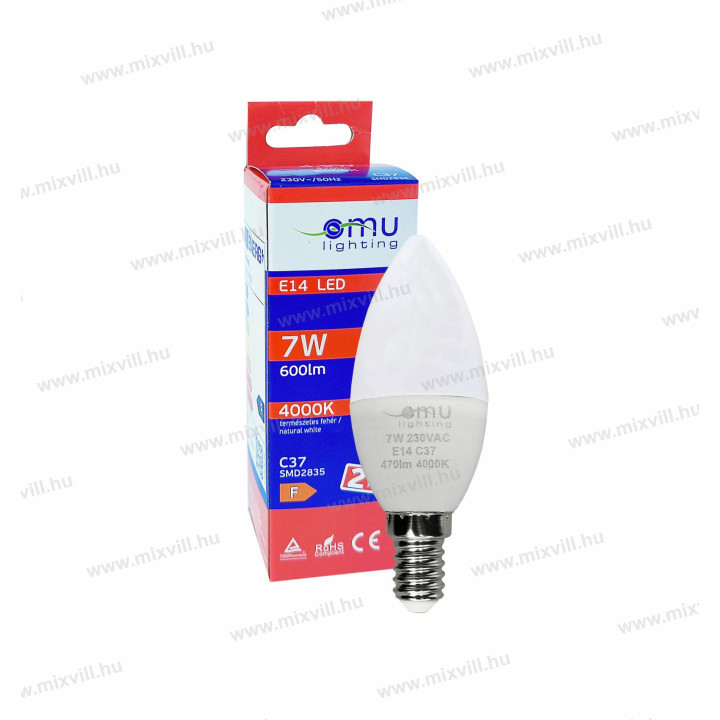 LB LED E14 sviečka  C37 7W 600lm 4000K  LBE14C377.06004000