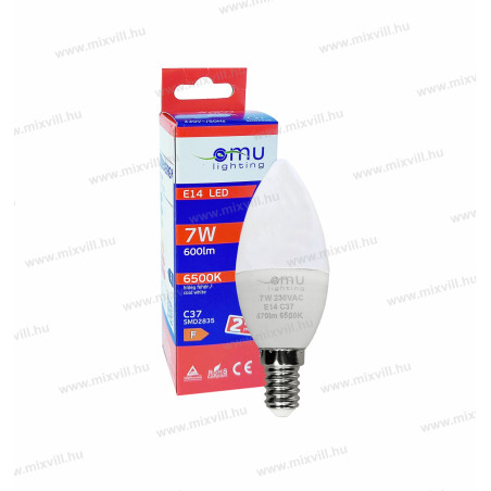 LB LED E14 sviečka  C37 7W 600lm 6500K  LBE14C377.06006500