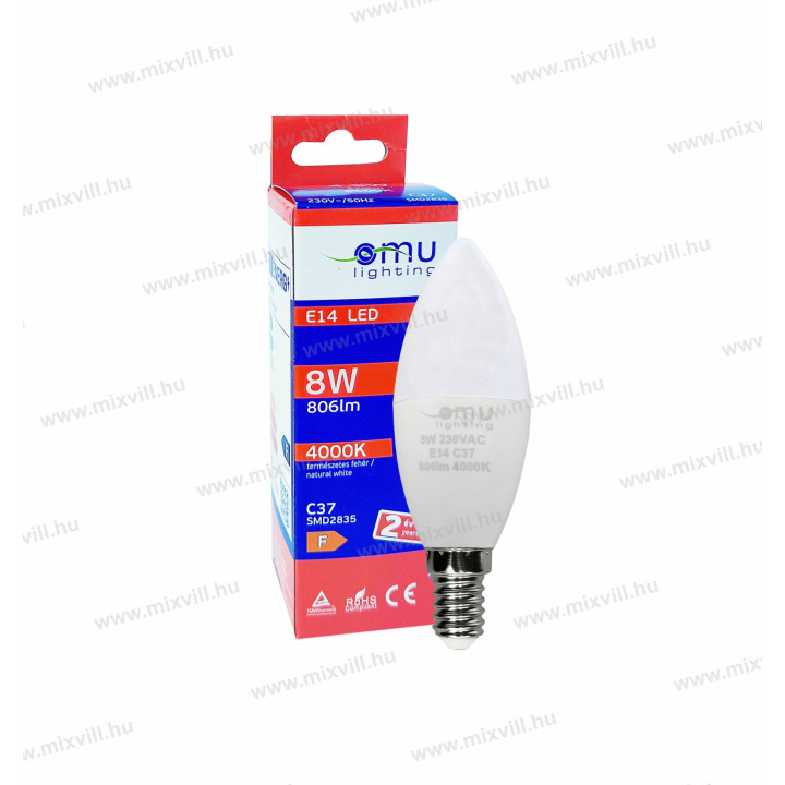 LB LED E14 sviečka  C37 8W 806lm 4000K  LBE14C378.08064000