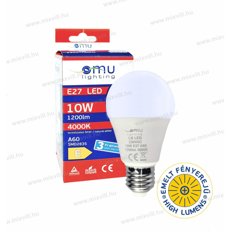 LB LED E27 A60 10W 1200lm 4000K  LBE27A601012004000