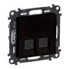 Val 756354 zásuvka dátová 2xRJ45 cat5E čierna Valena life