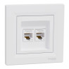 Asfora 2x RJ45 dátová zás. biela EPH4400121