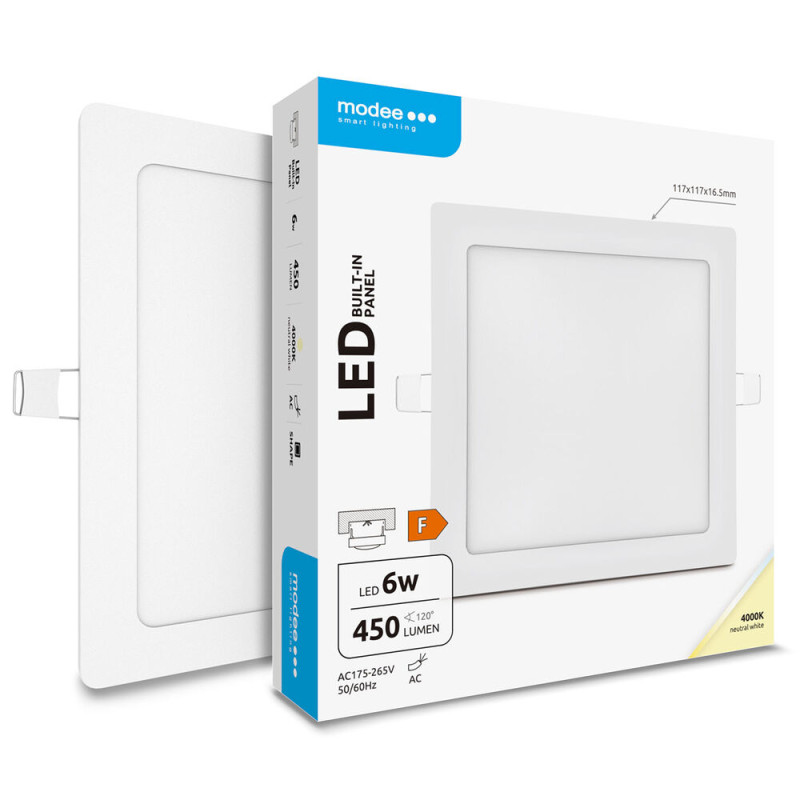 ML-LPSB4000K6WA  štvr-zap. 6W 4000K 450 lm LED